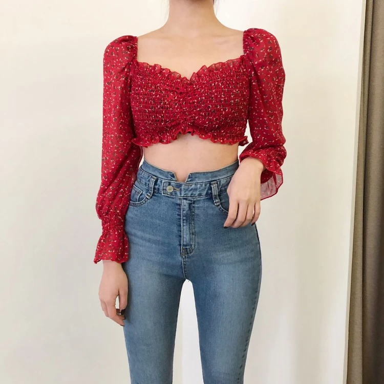 새상품 튤립 하이웨스트 데님 팬츠 스키니진 이미지