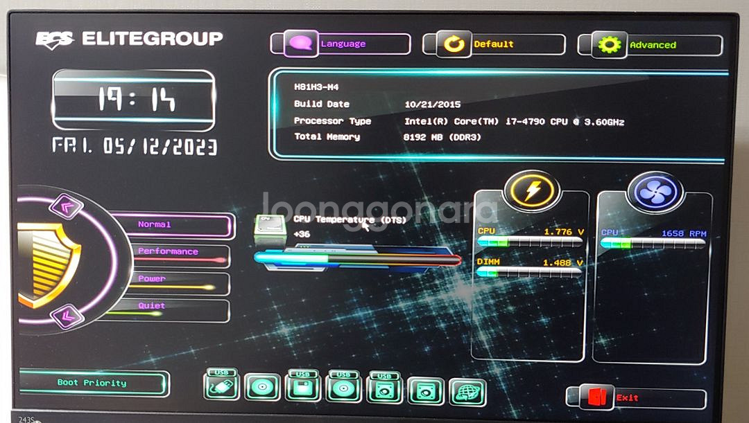 i7 4790, ecs h81, 메모리 8g,gt730--1
