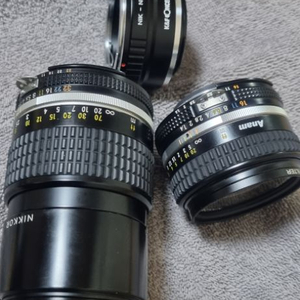 니콘 올드렌즈 50mm 135mm k&f이종교배어뎁터