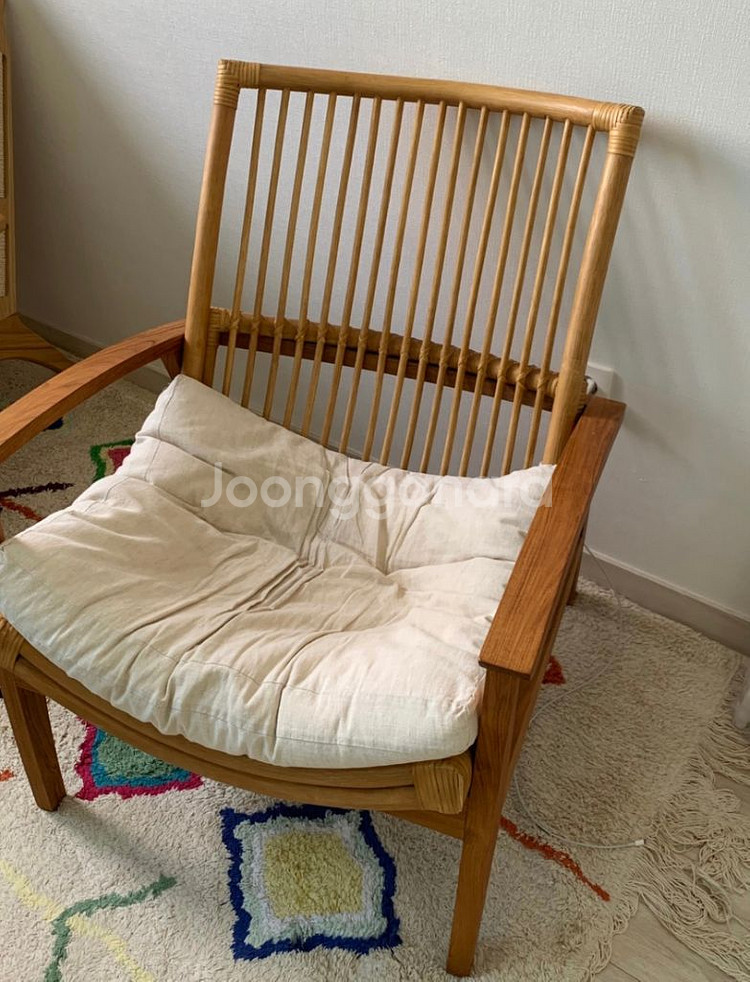 라탄 원목 암체어--0