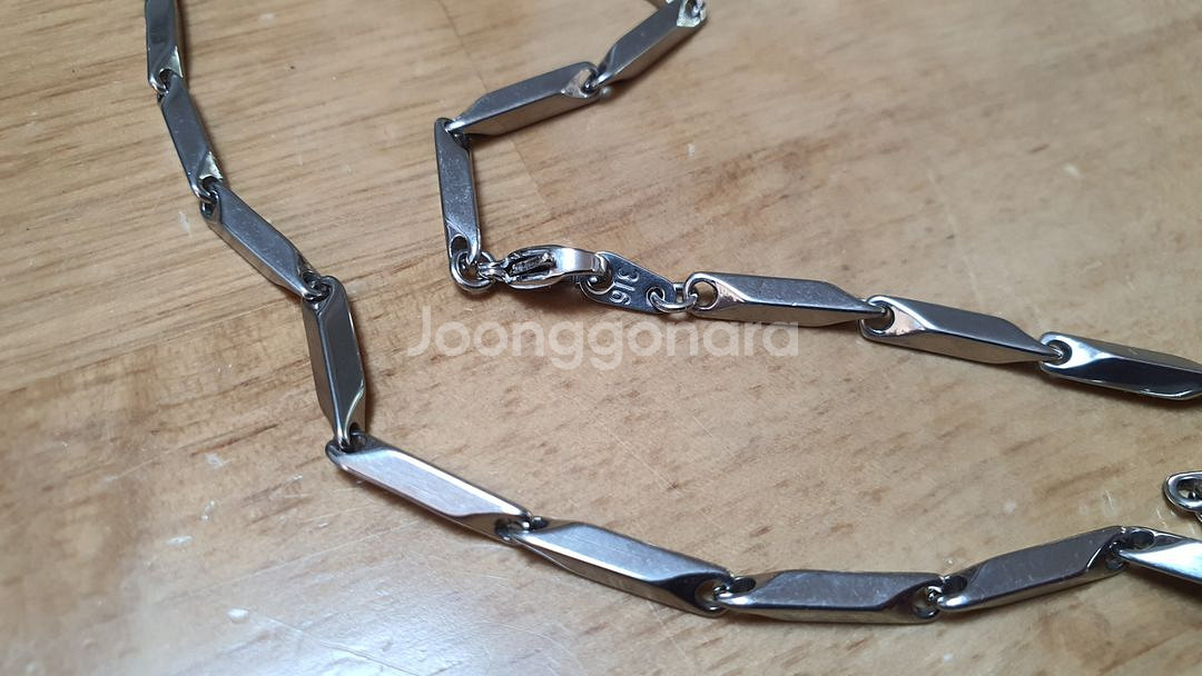 밤부 대나무 써지컬 체인 목걸이--2