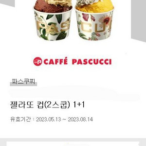 파스쿠찌 젤라또컵1+1