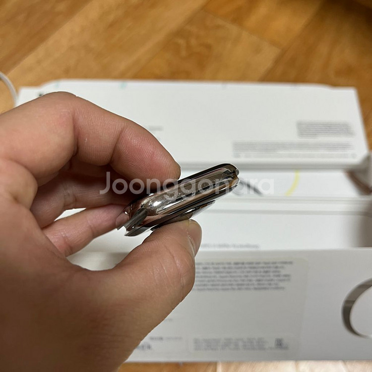 애플워치5 스테인리스 실버 셀룰러+GPS 44mm--6