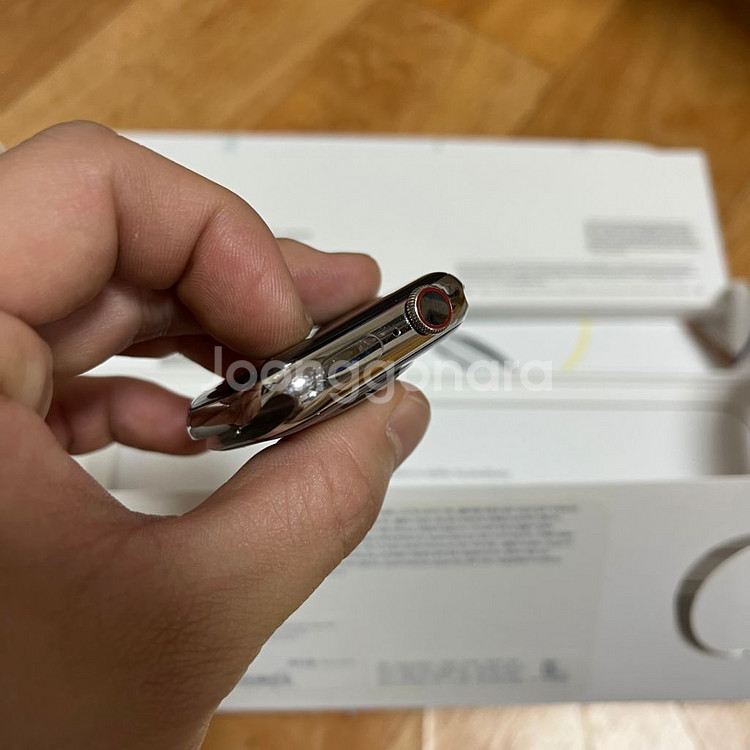 애플워치5 스테인리스 실버 셀룰러+GPS 44mm--8