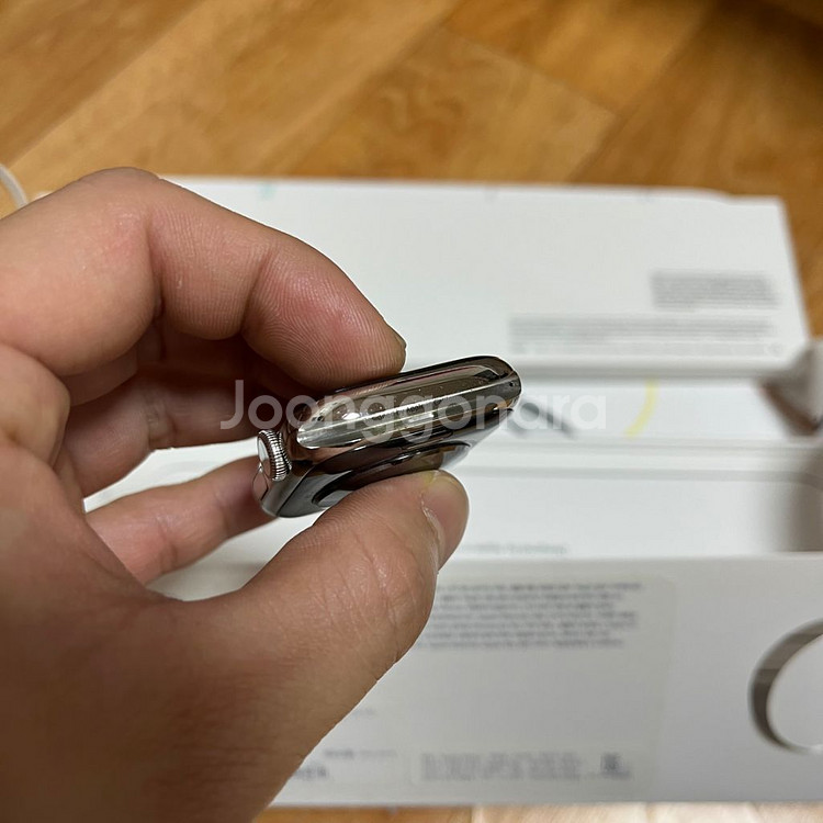 애플워치5 스테인리스 실버 셀룰러+GPS 44mm--7