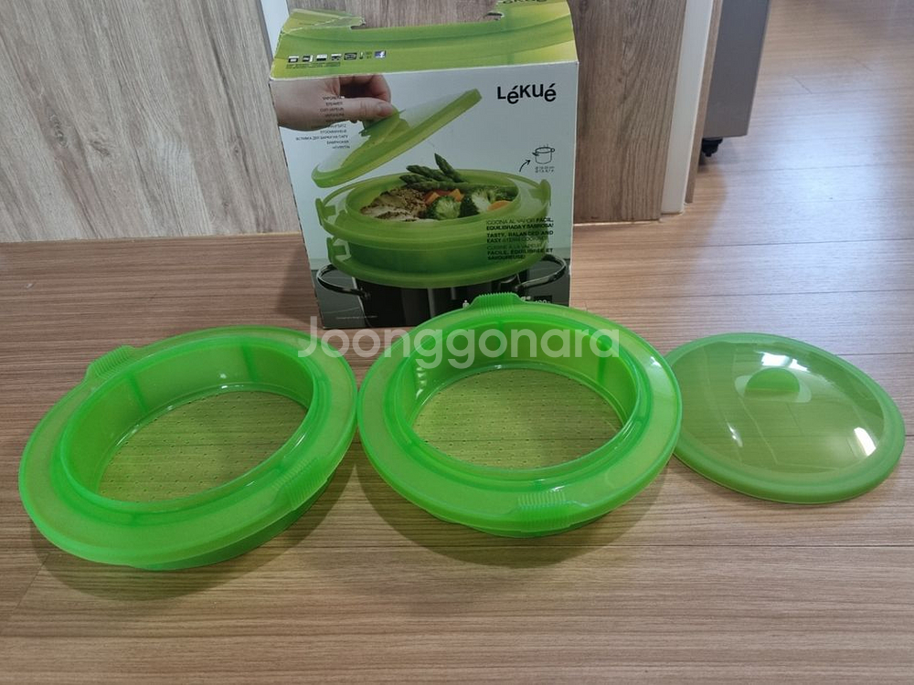 LeKue 레쿠에 2단 야채 스티머(만두 조개 생선찜)--1