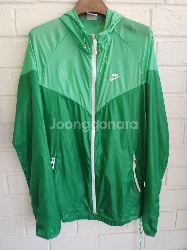 (M,95세탁O) NIKE 나이키 초록색 얇은 바람막이--0