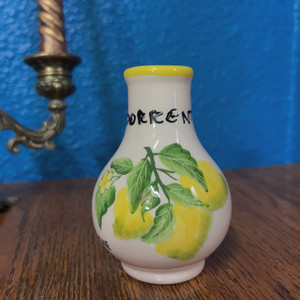 (이태리) 빈티지 핸드페인티드 레몬 화병