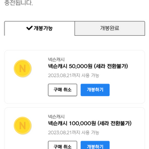 넥슨캐시 10만원권