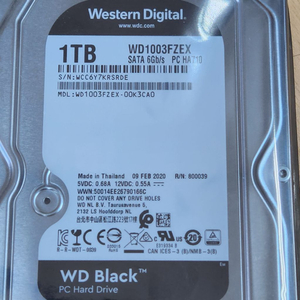 웨스턴디지털 BLACK HDD 1TB