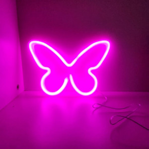 핑크색 LED 나비조명