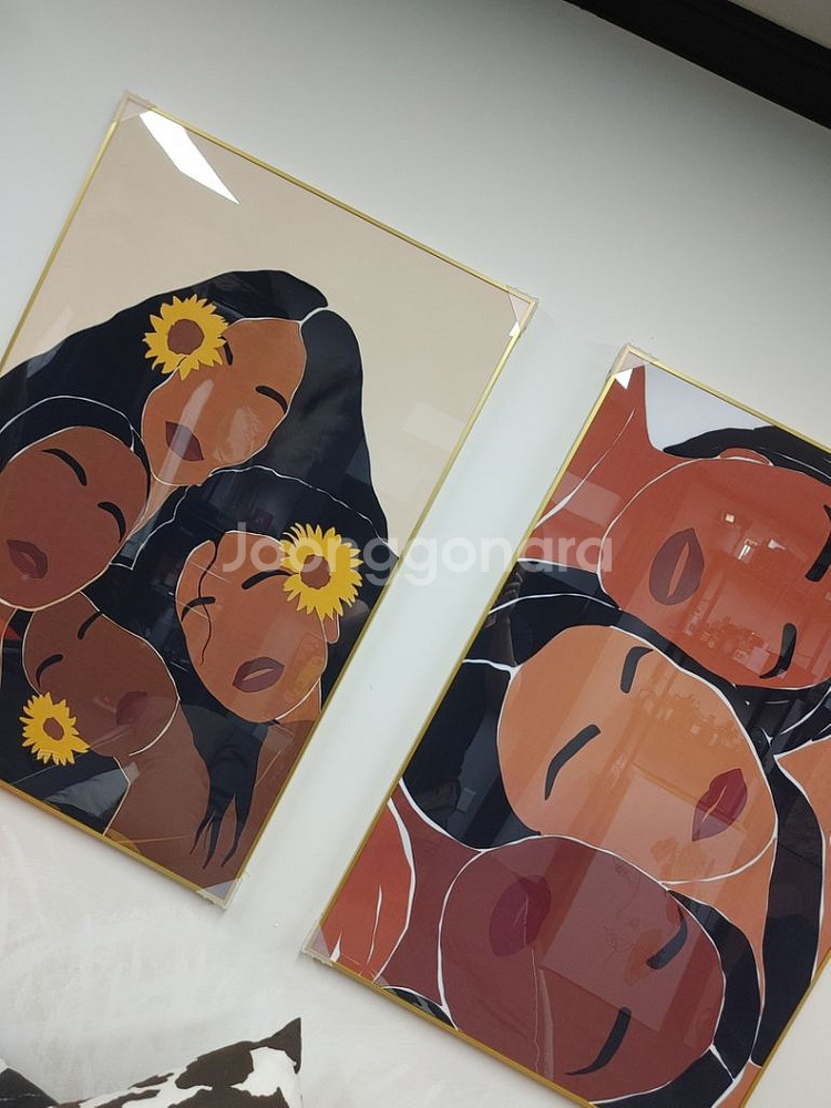 풍수지리액자 해바라기액자 팝아트그림 거실액자 현관액자--1