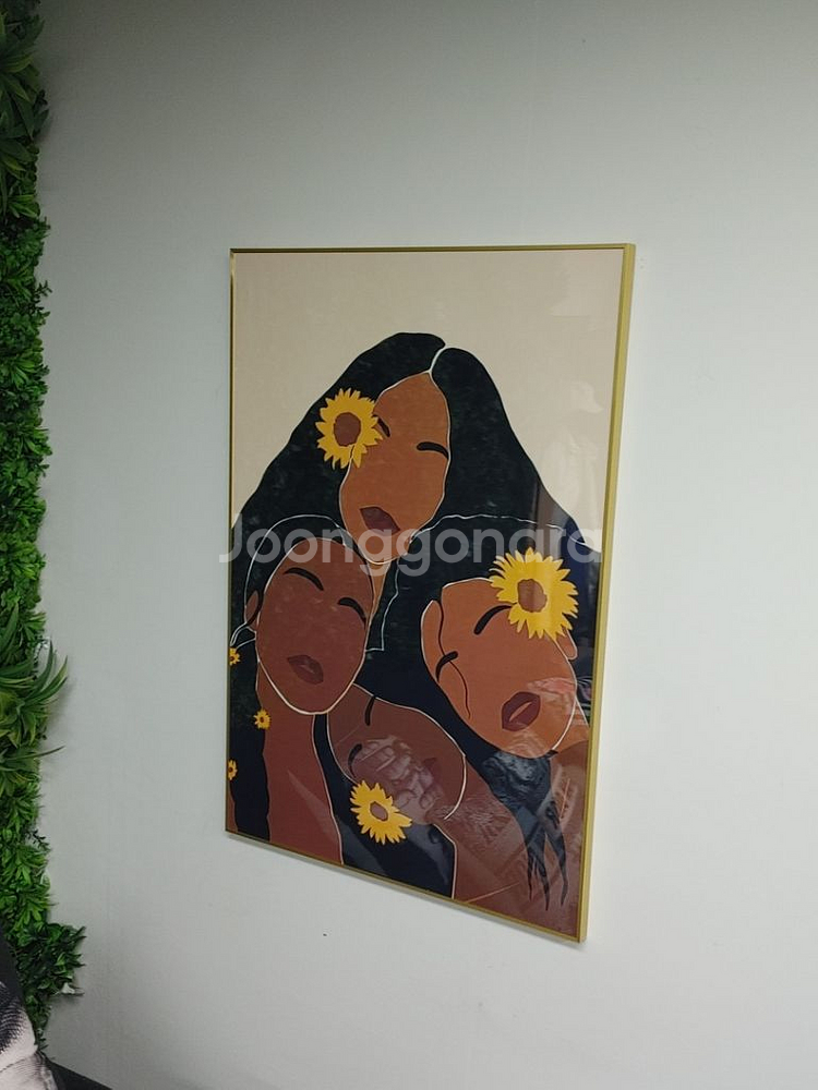 해바라기그림액자 스칸디아비아액자 여인추상화 초대형액자--2
