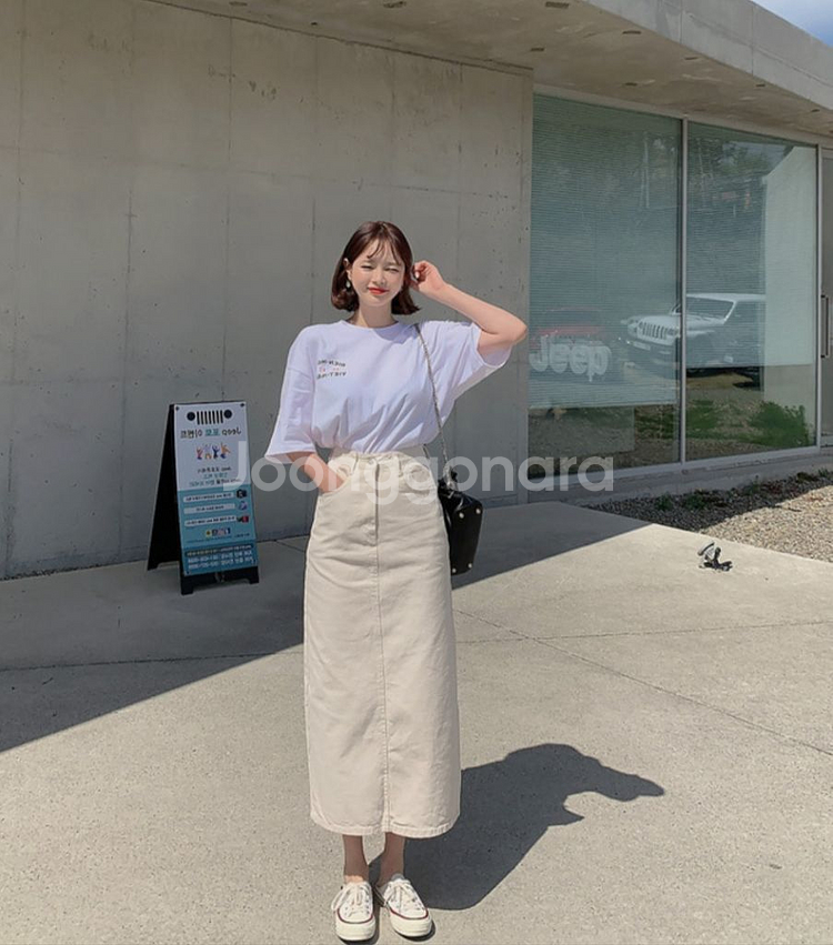 리리앤코 BEST 라이노 뒷트임 롱스커트--4