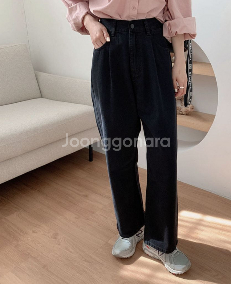 리리앤코 너츠밤 하이웨스트 뒷밴딩 스판 청바지 새상품--5