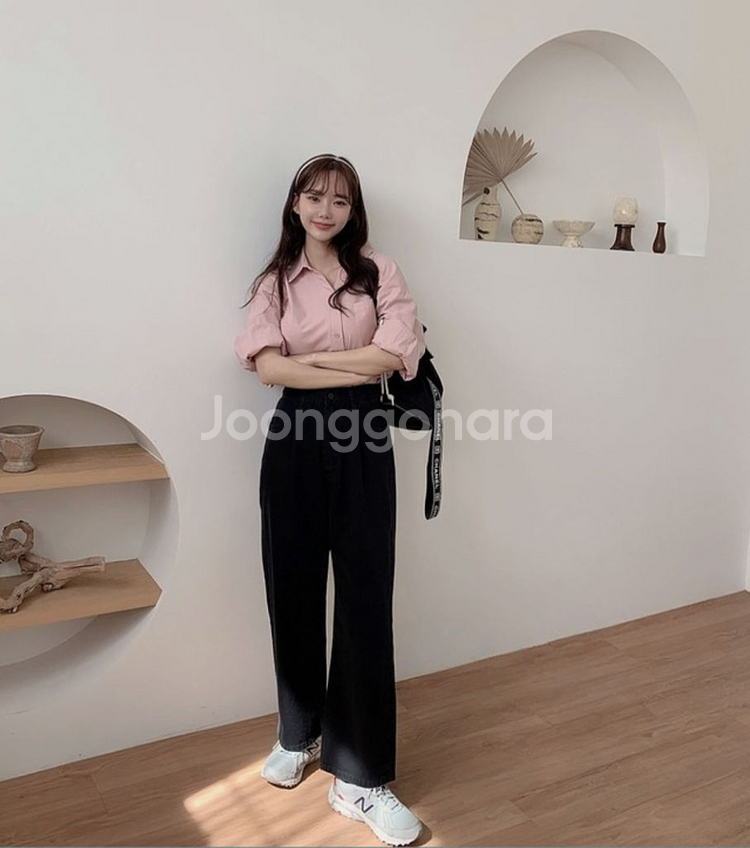 리리앤코 너츠밤 하이웨스트 뒷밴딩 스판 청바지 새상품--8