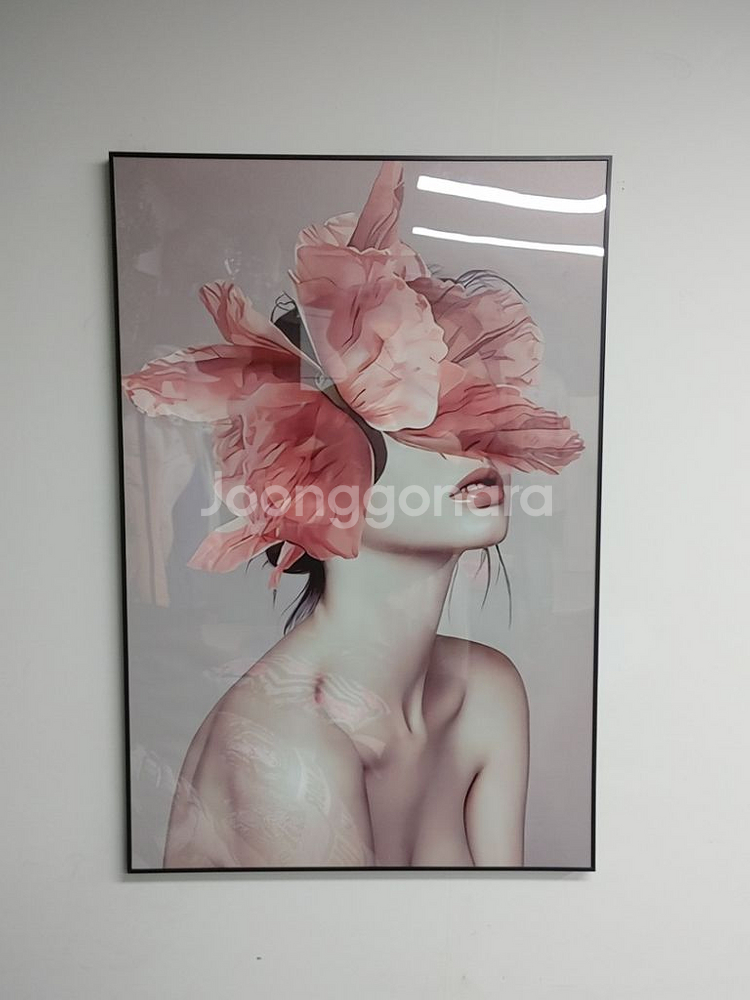동백꽃그림 여인추상화 오마쥬 초대형그림액자 감성액자--1