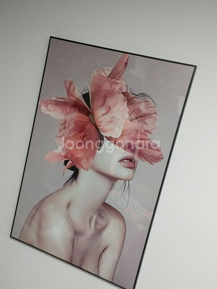 동백꽃그림 여인추상화 오마쥬 초대형그림액자 감성액자--2