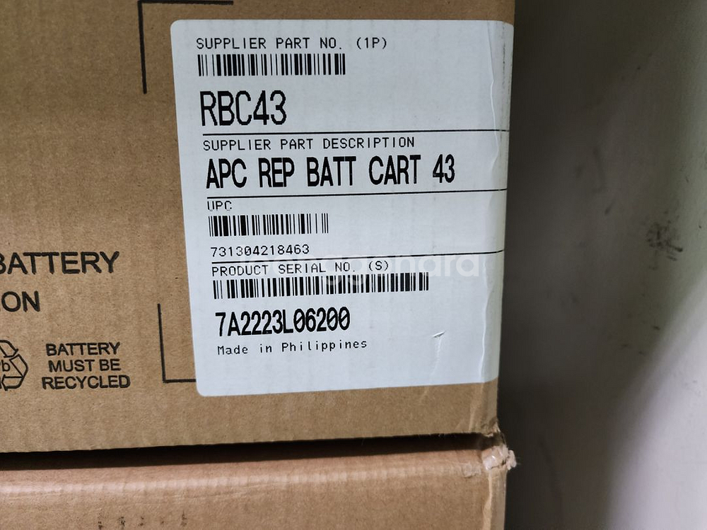APC RBC43 (UPS 교체형 배터리) 전기/전자 중고나라