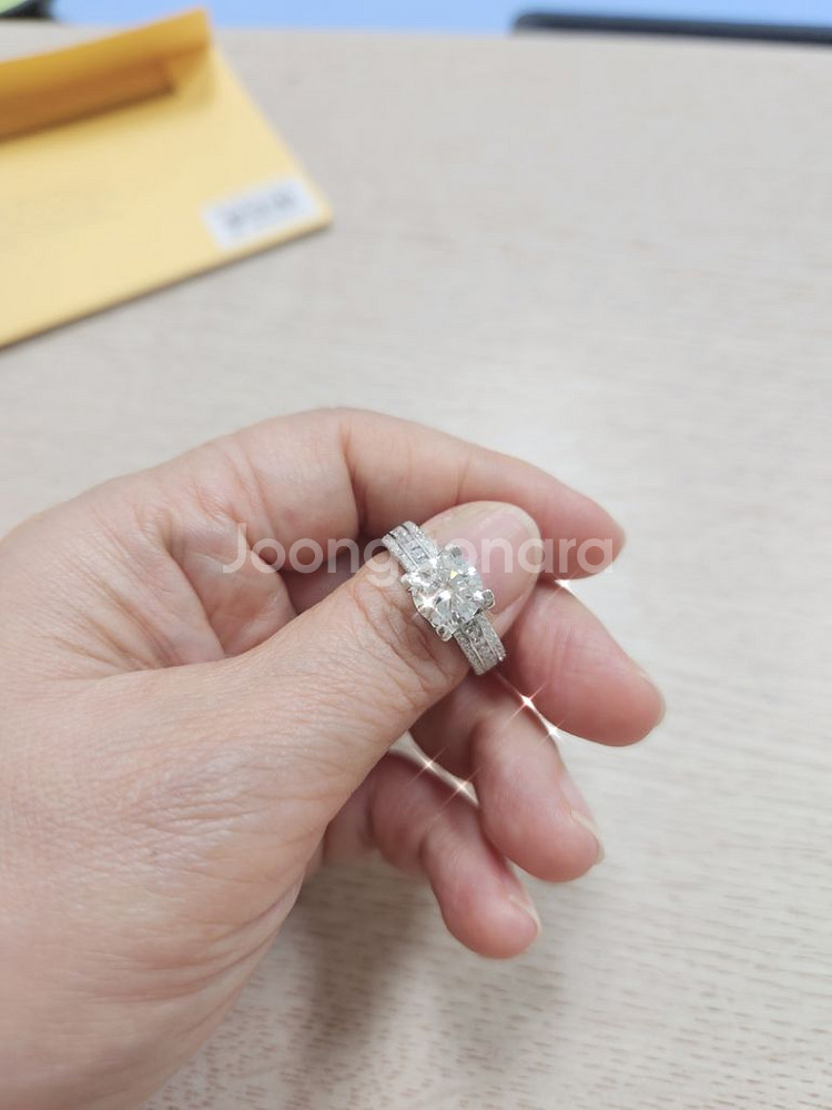 새상품)s925 모이사나이트 2ct 반지--1