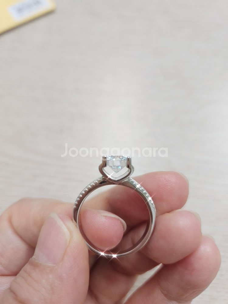 새상품)s925 모이사나이트 2ct 반지--5