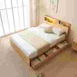 원목 수납형 침대