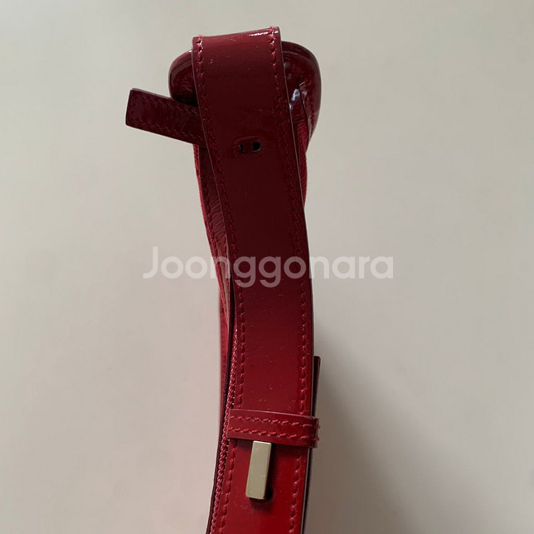 [거의새것] 정품 구찌 숄더백 레드 GG로고 자카드가죽--2