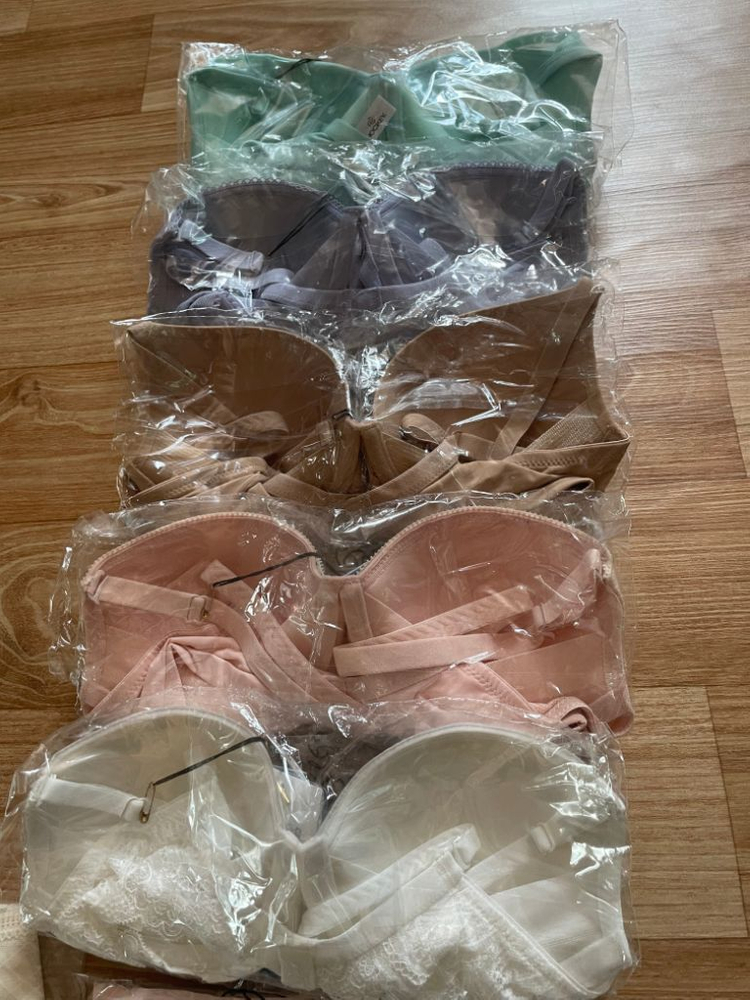 새상품 쟈키 노와이어 속옷세트 75c 90사이즈--1