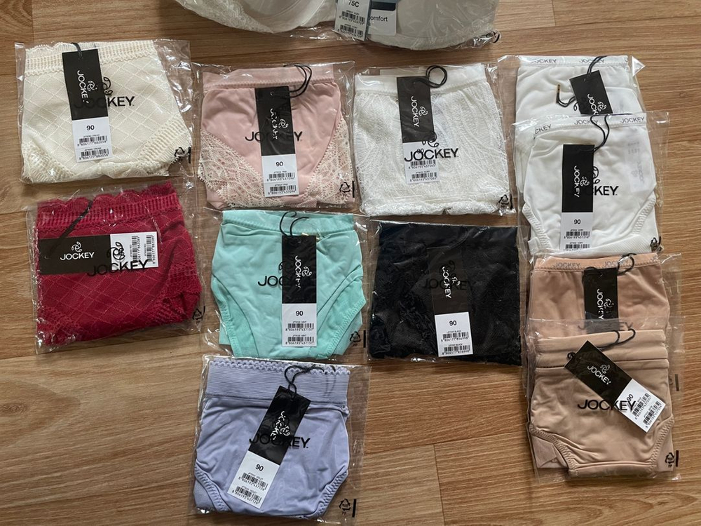 새상품 쟈키 노와이어 속옷세트 75c 90사이즈--2