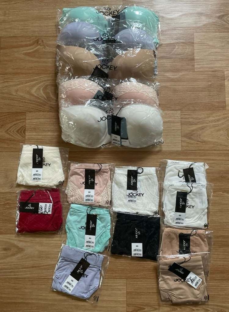 새상품 쟈키 노와이어 속옷세트 75c 90사이즈--3