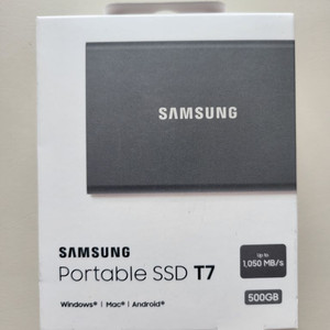 삼성 외장하드 SSD T7 500GB 포터블(미개봉)