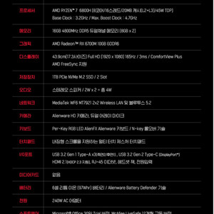 DELL 에일리언웨어 M17r5 게이밍노트북