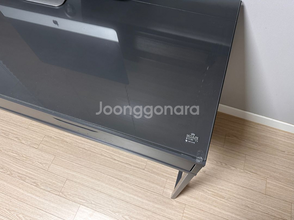 이케아 알렉스책상+의자 세트 (책상유리포함)--2