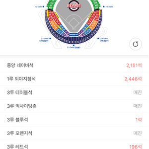 키움 기아 4/16 3루 2,3연석 다크버건디 구해봐요