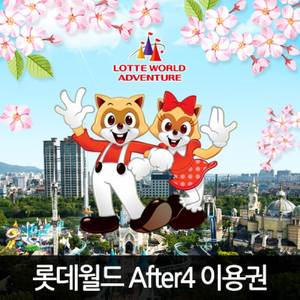 롯데월드 after4 자유이용권 2매 (민속박물관 포함