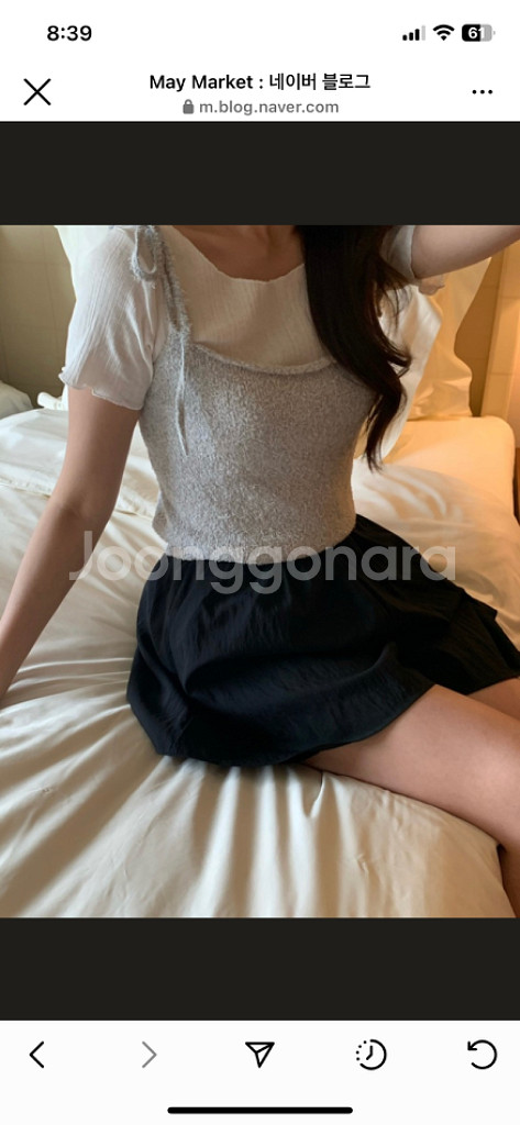 온드민 andy skirt pants 치마바지 블랙색상--3