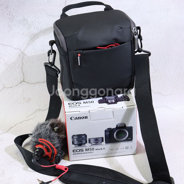 캐논 m50 mark 렌즈2개 풀박스 + 로데마이크+맨--0