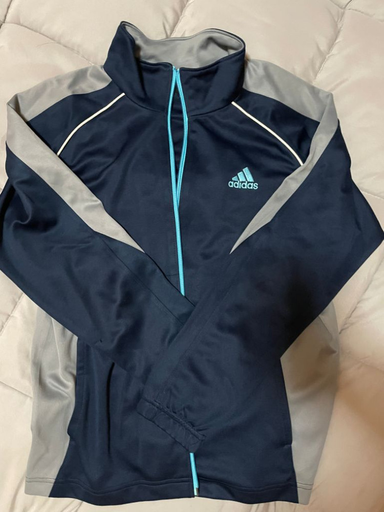 아디다스 대장 네이비 하늘 로고 트랙탑 져지--1