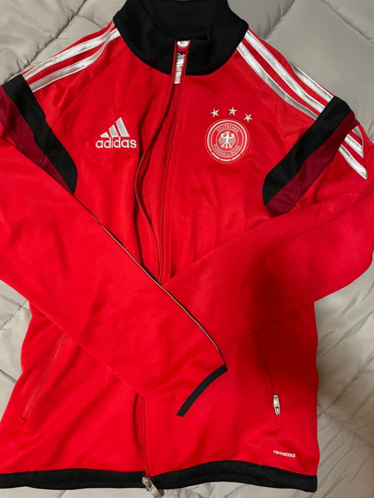 아디다스 빨간 트랙탑 져지--1