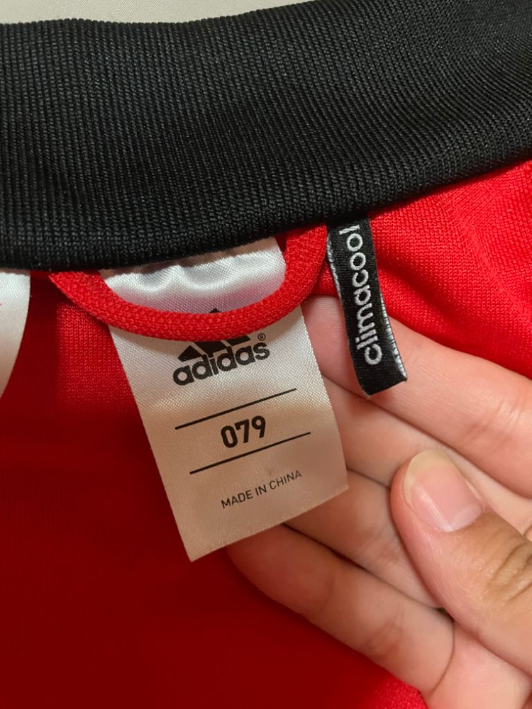 아디다스 빨간 트랙탑 져지--2