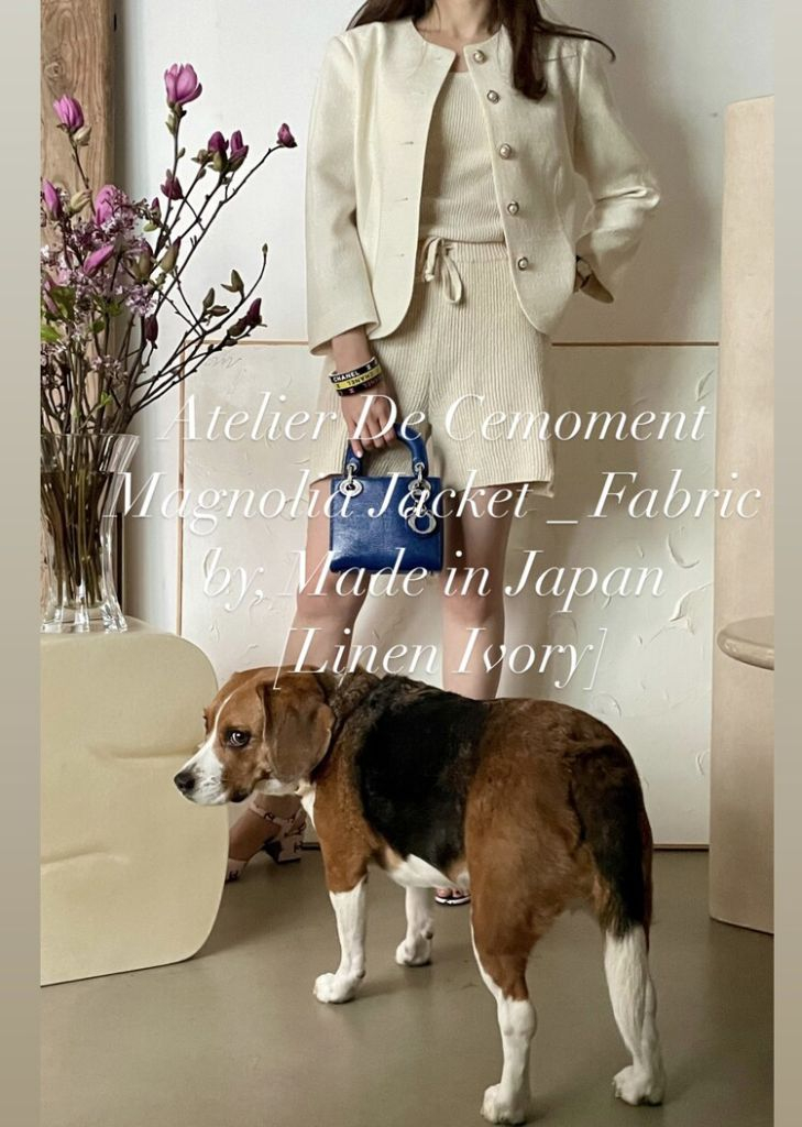 쎄모먼 Magnolia 자켓 Linen Ivory 38--4