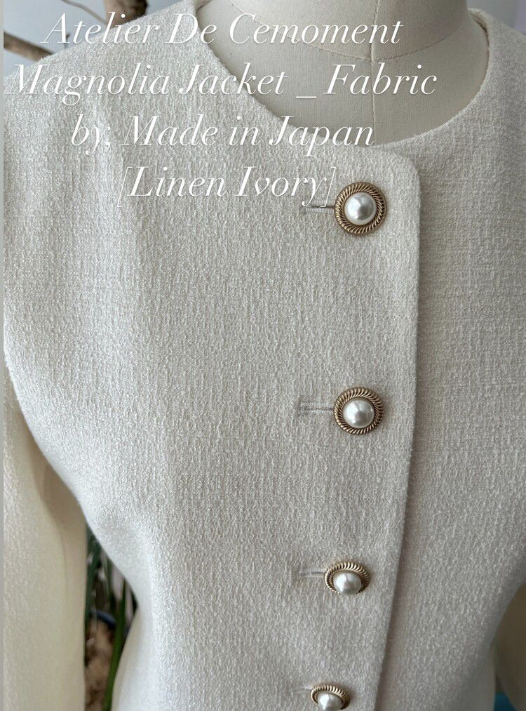 쎄모먼 Magnolia 자켓 Linen Ivory 38--8