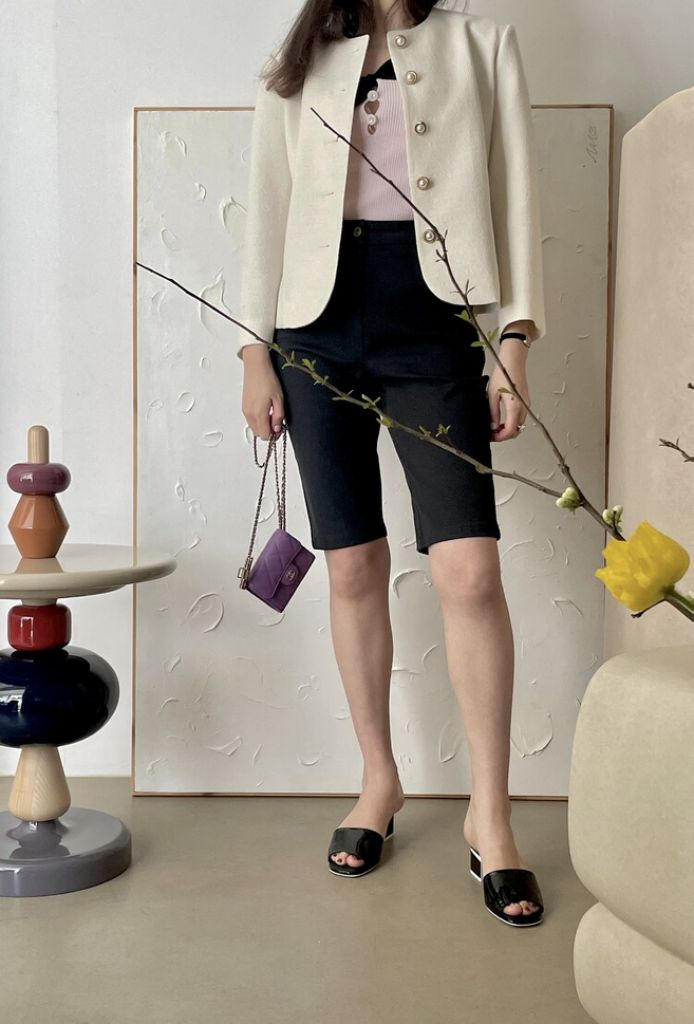 쎄모먼 Magnolia 자켓 Linen Ivory 38--6