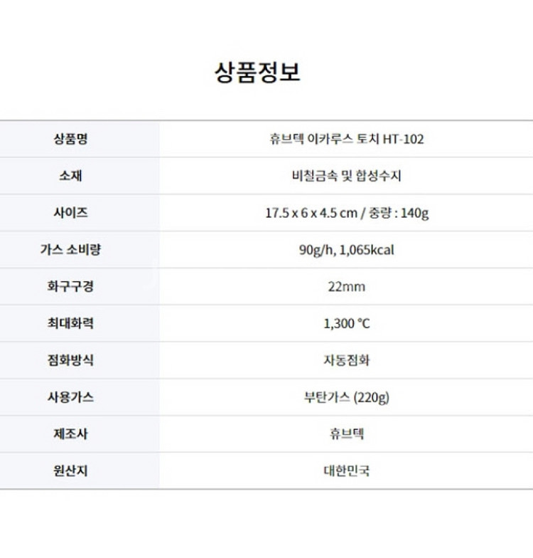 원터치 자동점화 가스토치/ PUQ075--5