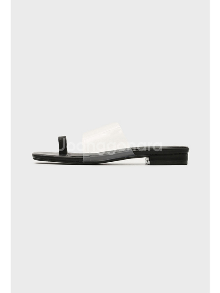 가격인하!! [미쏘] 투명 플랫 뮬--4