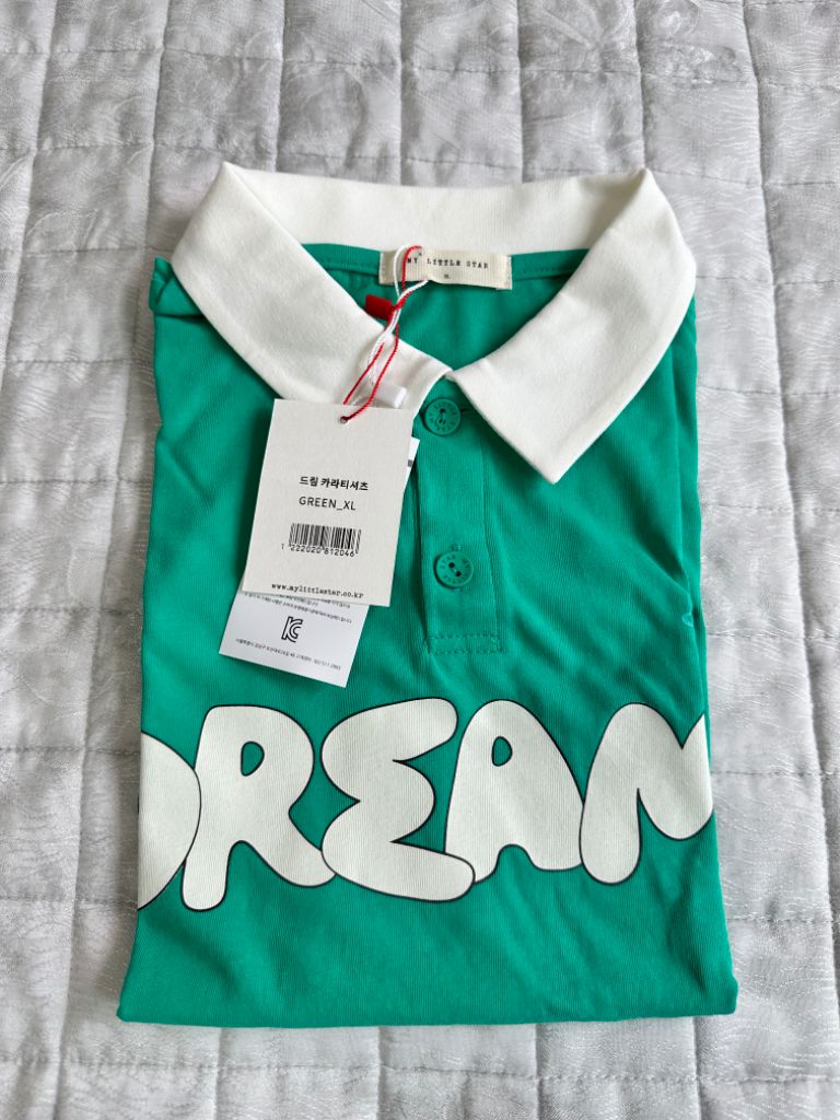 마이리틀스타 드림카라티셔츠 그린 XL(130) 새상품