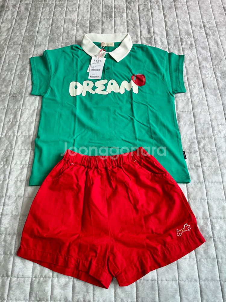 마이리틀스타 드림카라티셔츠 그린 XL(130) 새상품--2