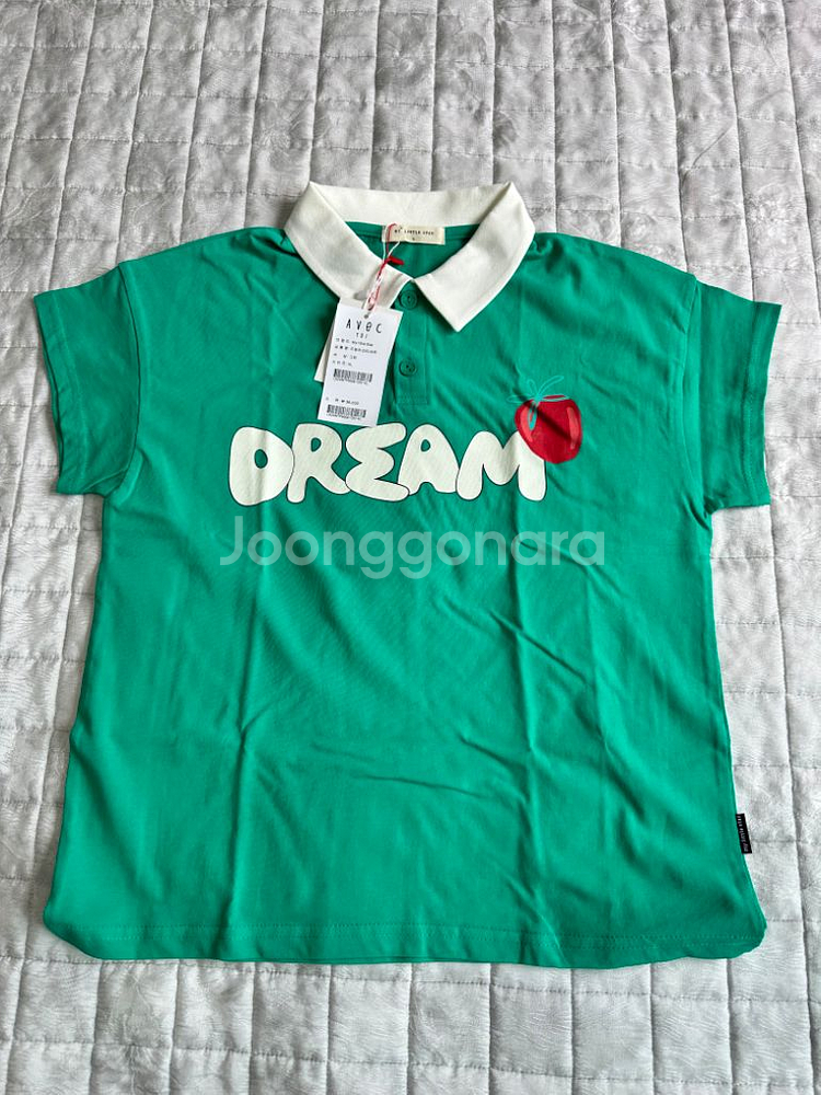 마이리틀스타 드림카라티셔츠 그린 XL(130) 새상품--1