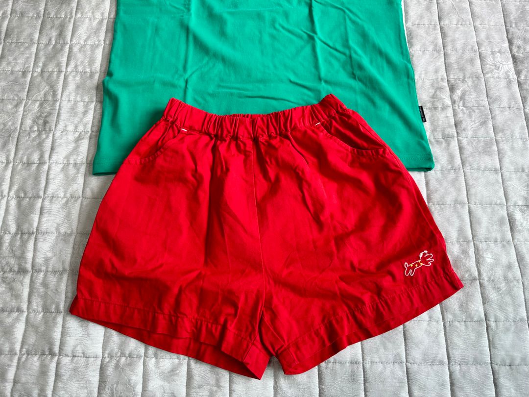 마이리틀스타 퍼피 반바지 레드 XL(130사이즈)