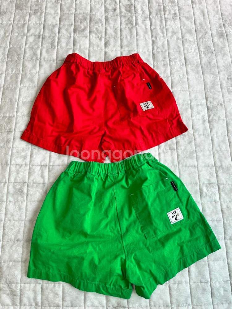 마이리틀스타 토마토 티셔츠&퍼피 반바지 그린 XL--5